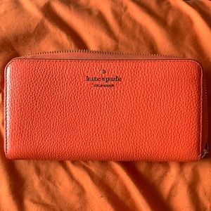 Kate Spade Orange Long Wallet